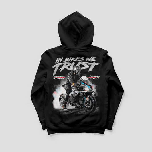 IN BIKES WE TRUST HOODIE